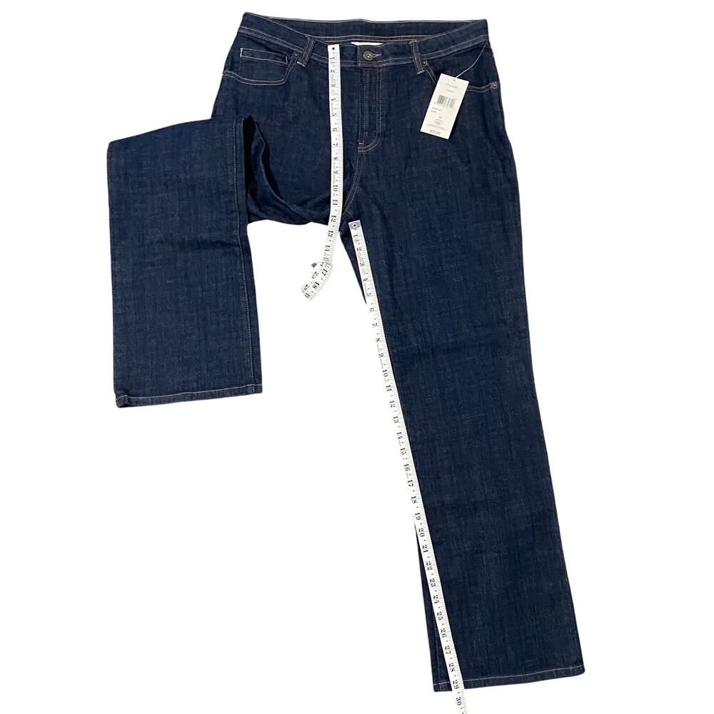 Laura Ashley Womens Straight Leg Dark Wash Jeans Size 12 NWT Classic Denim - Picture 7 of 9